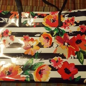 Macy Floral and Striped Tote